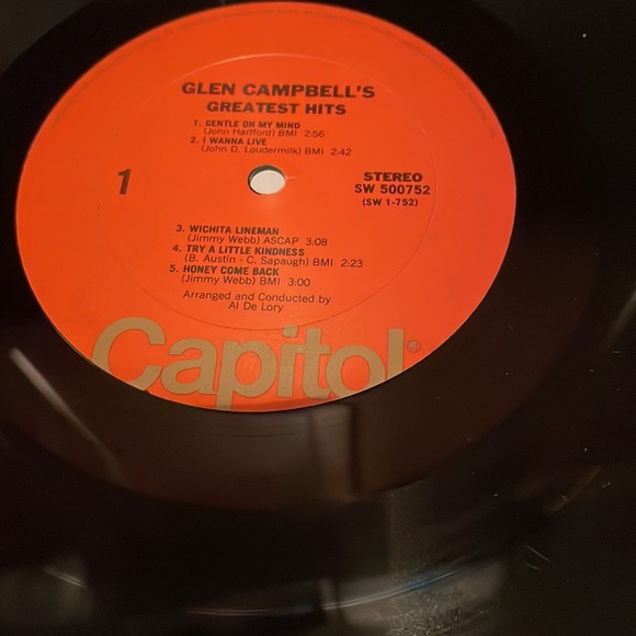 Glen Campbell‘s greatest hits LP final record album Vintage 1970s country 33 rpm - Picture 5 of 8